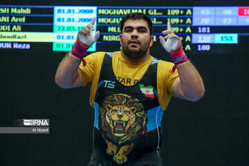 Iran weightlifting pro league in southwestern Iran