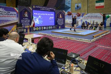 Iran weightlifting pro league in southwestern Iran