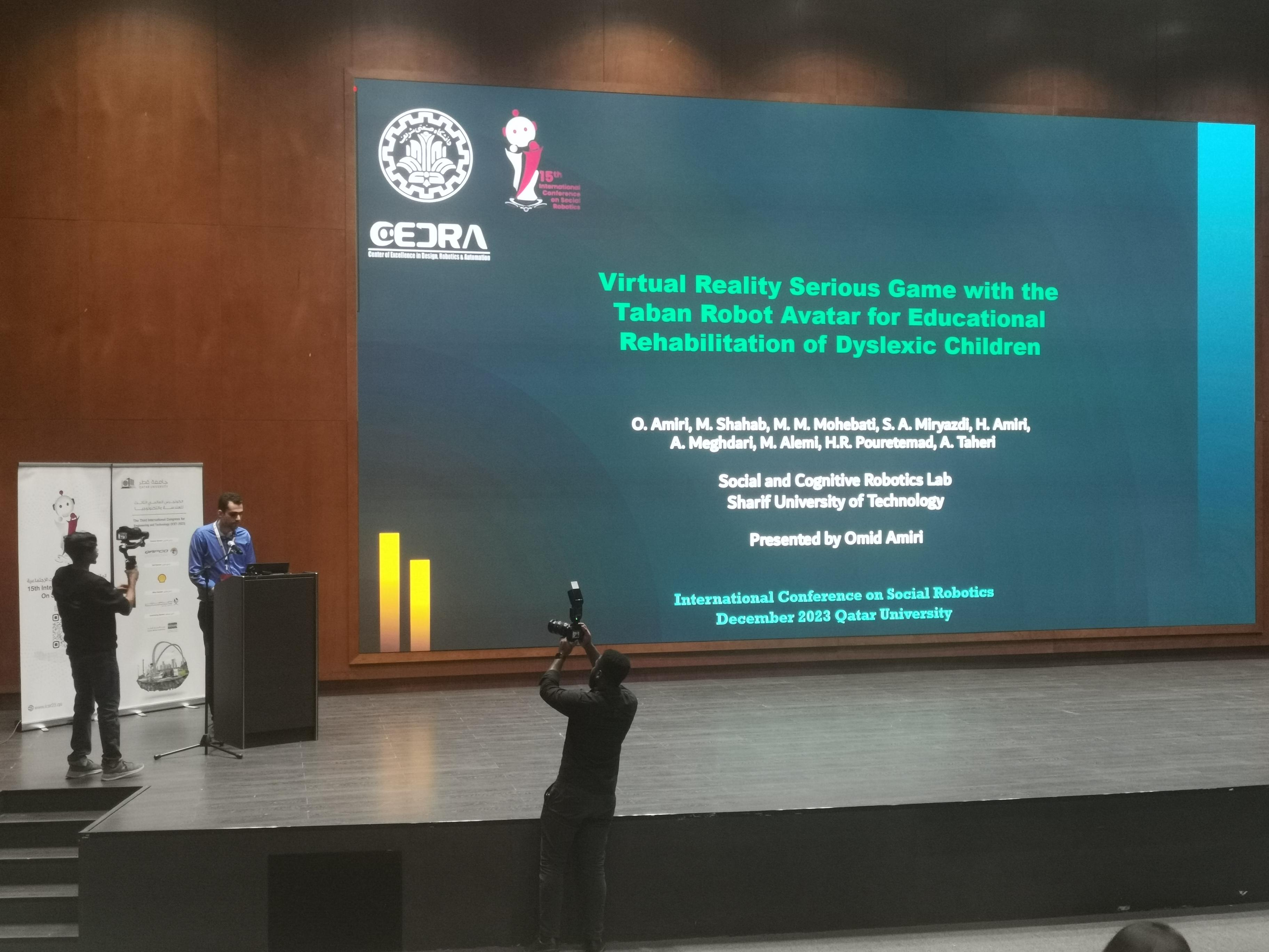 کسب مقام اول در مسابقات کنفرانس بینالمللی رباتیک اجتماعی ۲۰۲۳ 2 کسب مقام اول در مسابقات کنفرانس بینالمللی رباتیک اجتماعی ۲۰۲۳