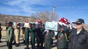 فیلم | استقبال از پیکر سه گلگون کفن گمنام دفاع مقدس در یاسوج