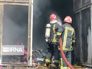ساختمان در دست ساختی در مشهد آتش گرفت