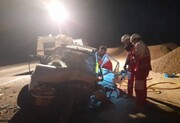 وقوع تصادف در جاده قیدار - ابهر ۲ کشته برجا گذاشت