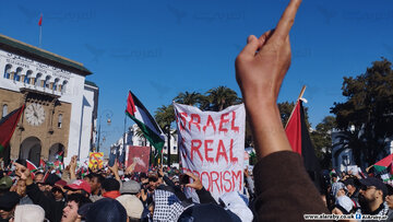 تظاهرات هزاران مغربی در حمایت از غزه/ مخالفت با ادامه سازش