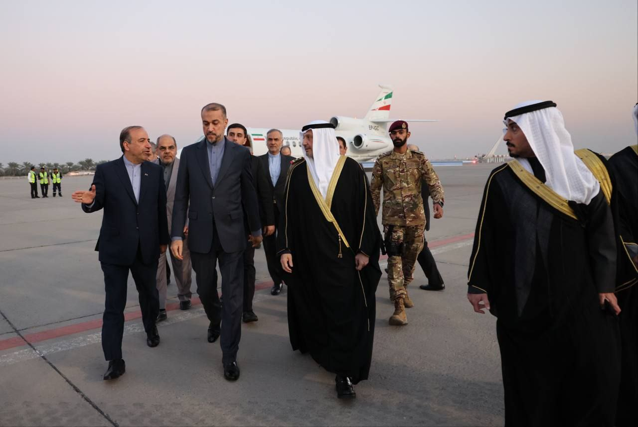 استقبال وزیر خارجه کویت از امیرعبداللهیان