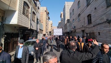 تجمع عزاداران فاطمی در خیابان شهادت با دعا برای مردم غزه + فیلم