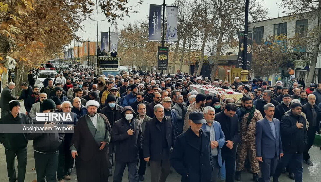 پیکر مطهر شهید گمنام در روستای شهیدستان میغان شاهرود خاکسپاری شد + فیلم