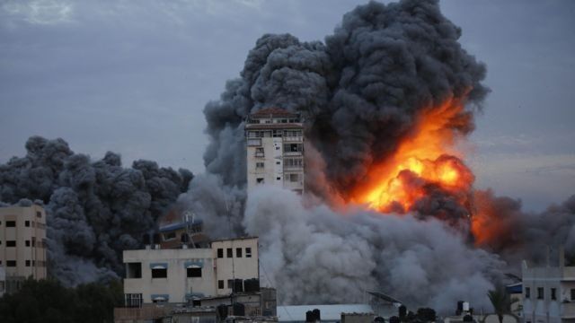 انفجار ۵۶ ساختمان مسکونی در محله الشجاعیه غزه + فیلم