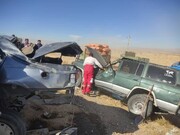 تصادف در جاده ابهر به قیدار زنجان ۱۲ مصدوم و فوتی بجا گذاشت