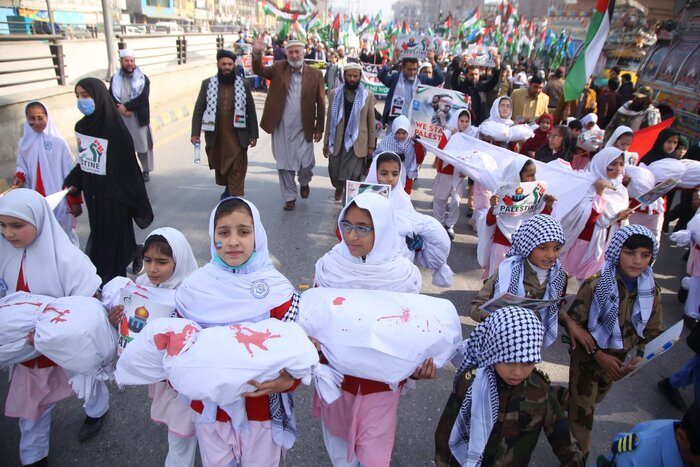 راهپیمایی حامیان فلسطین در «پیشاور» به روایت تصویر