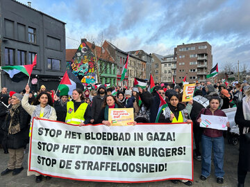 Belgique : Une manifestation pro-Palestine à Gand