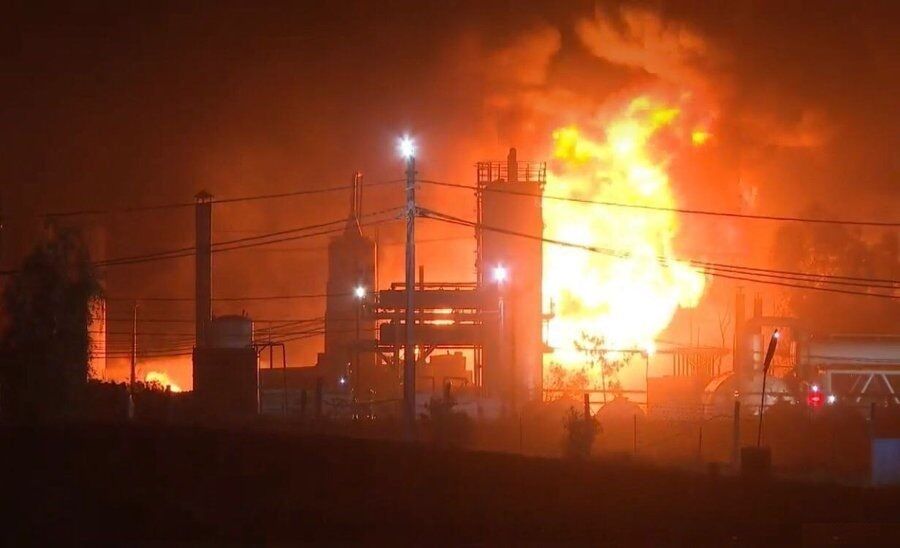 آتش‌سوزی در پالایشگاه نفت اربیل عراق مهار شد + فیلم