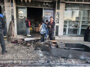 آتش سوزی واحد تجاری در شهر یاسوج یک مصدوم داشت