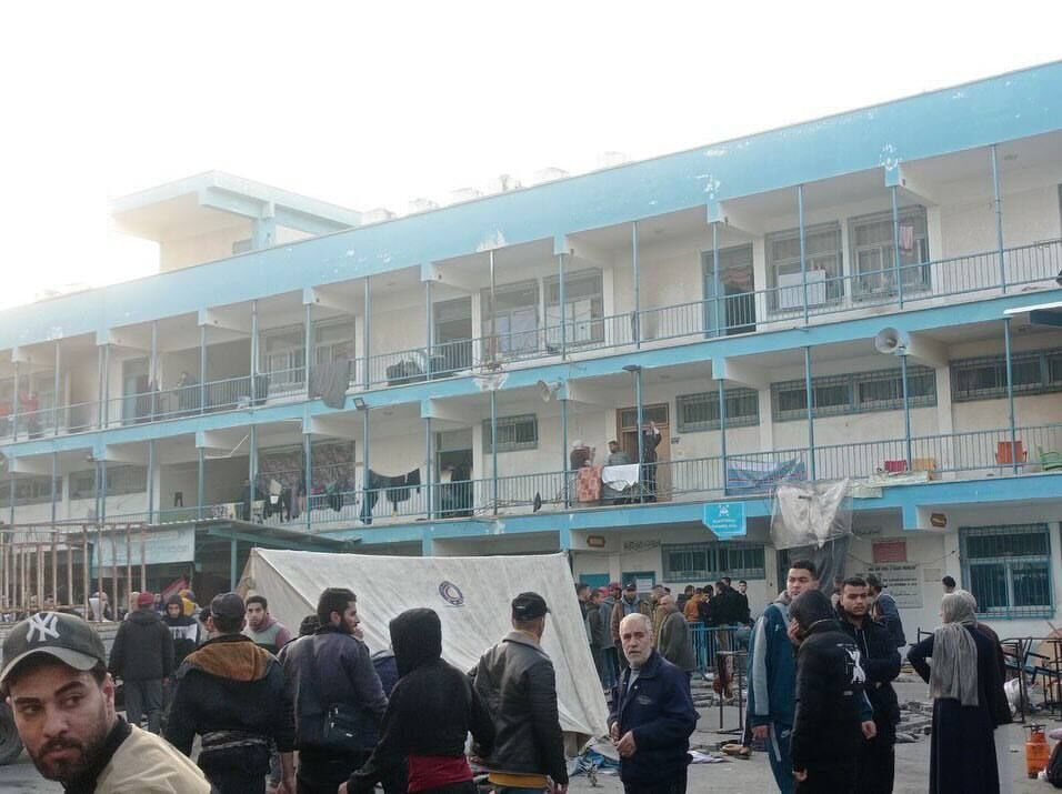 یک مدرسه دیگر در غزه گلوله باران شد + فیلم و عکس