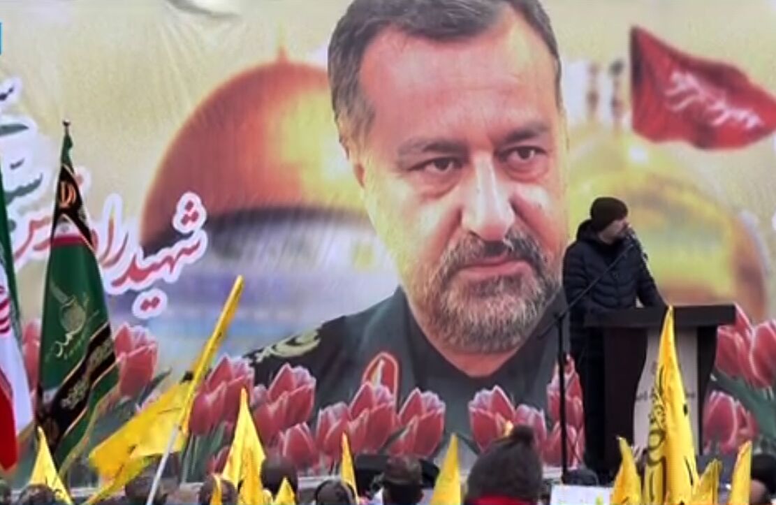 Iranians bidding farewell to assassinated military advisor