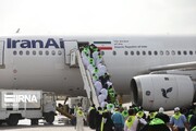 المعتمرون الايرانيون يتوافدون عبر 10 مطارات ايرانية الى بيت الله الحرام