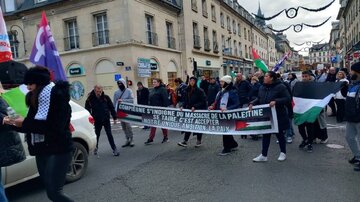 France : une manifestation pro-Palestine à Compiègne