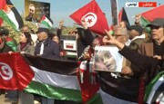 تونسی ها در حمایت از غزه، دوباره اخراج سفیر آمریکا از کشورشان را خواستار شدند