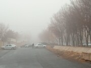 مه‌گرفتگی دید افقی در شهرکرد را به ۱۰۰ متر کاهش داد + فیلم