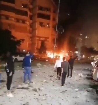 حمله پهپادی اسرائیل به ضاحیه جنوبی بیروت + فیلم