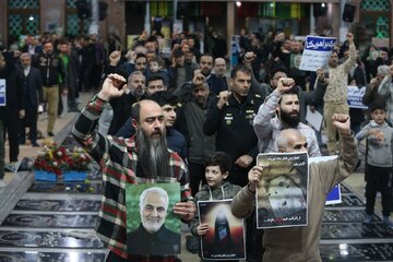 مردم گیلان در محکومیت حادثه تروریستی کرمان تجمع کردند