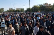 مردم جیرفت علیه اقدام تروریستی در کرمان به خیابان آمدند+فیلم