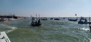 فیلم | رژه دریایی مشترک ایران و عراق در اروندرود