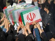پیکر ۲ شهید حمله تروریستی کرمان و یک شهید دفاع مقدس در مشهد تشییع شد