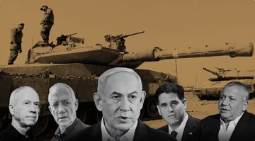 تحریم کابینه رژیم اسرائیل توسط ۳ عضو/گانتس و گالانت به کنفرانس خبری نتانیاهو نیامدند