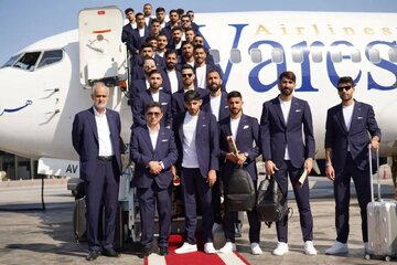 Football : l'équipe d’Iran arrive à Doha