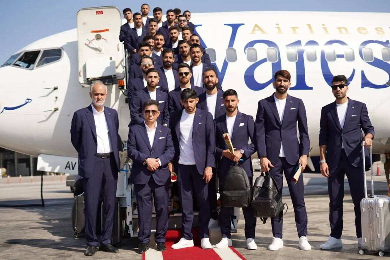 Football : l'équipe d’Iran arrive à Doha