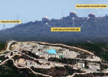 حمله موشکی حزب‌الله به پایگاه راهبردی «میرون» ارتش اسرائیل + فیلم
