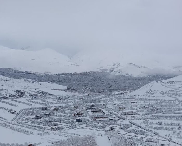 تصویر ارسالی خبرنگار ایرنا از بارش برف در دماوند