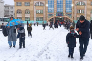 بارش برف مدارس شهرستان خدابنده را غیرحضوری کرد