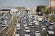 ترافیک در آزادراه قزوین- کرج- تهران سنگین است 