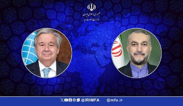Gaza : entretien téléphonique du ministre iranien des A.E. avec Antonio Guterres, le SG de l’ONU