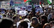 ده‌ها هزار نفر از مردم اسپانیا در حمایت از مردم فلسطین راهپیمایی کردند + فیلم