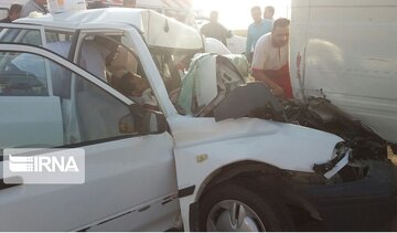 برخورد مینی بوس با پراید در محور تبریز - صوفیان هفت مصدوم به جا گذاشت