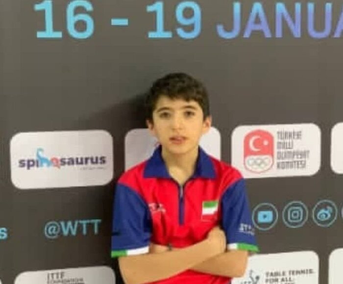 قهرمانی ورزشکار آذربایجان شرقی در مسابقات تنیس روی میز کانتندر ترکیه