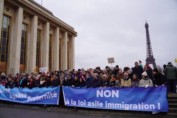 Manifestation contre la Loi Immigration