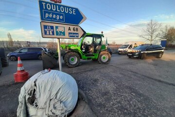 Mobilisation anti-UE des agriculteurs en France