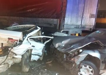 تصادف زنجیرهای در آزادراه پیامبر اعظم(ص) آذربایجان شرقی ۲ فوتی داشت