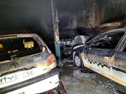 آتش سوزی مغازه مکانیکی در خیابان آذربایجان تهران