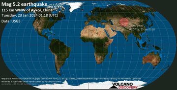 زمین‌لرزه ۵.۲ ریشتری در سین‌کیانگ چین