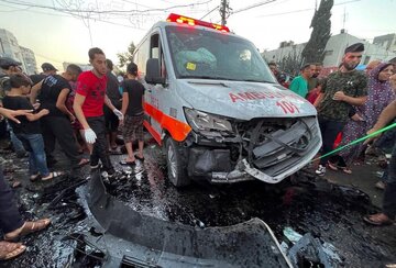 هدف قرار گرفتن ۱۲۲ خودروی امدادی در غزه