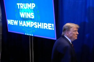 ترامپ در انتخابات مقدماتی جمهوری‌خواهان در نیوهمپشایر پیروز شد