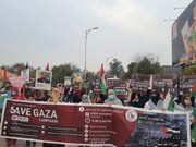 هواداران فلسطین در پایتخت پاکستان شعار مرگ بر نتانیاهو سردادند