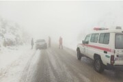 ۱۲۰ مسافر گرفتار در جاده‌های برفی اصفهان اسکان اضطراری یافتند