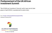 Die UK-African Business Conference wurde abgesagt