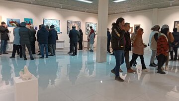 تجلی فجر در نمایشگاه "تجسم هنر" اردبیل