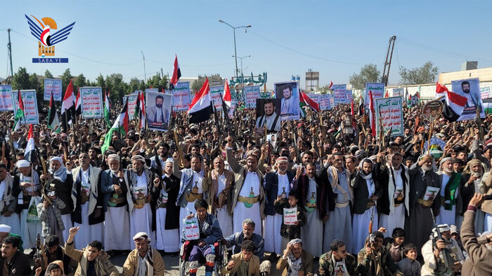 راهپیمایی میلیونی یمنی‌ها در حمایت از فلسطین